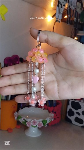 Jellyfish keyring DIY ✨ #keyringdiy #diy #tutorial #shorts