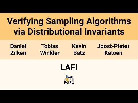 [LAFI'26] Verifying Sampling Algorithms via Distributional Invariants