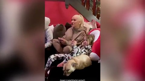WATCH: Christina Aguilera and son Max show off insane living room