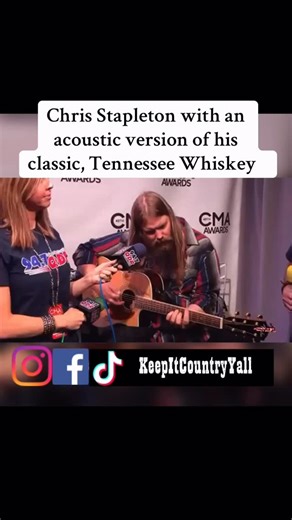 James Roy Harvey on Instagram: "Chris Stapleton with an acoustic version of his classic, Tennessee Whiskey #keepitcountryyall @chrisstapleton 🫡👏👏 #chrisstapleton #tennesseewhiskey #fyp"