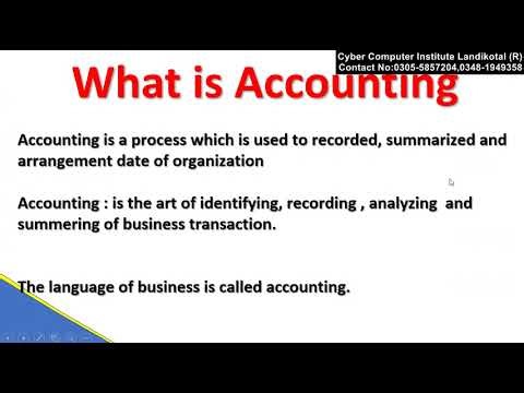 what is accouting class 1