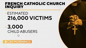34K views · 138 reactions | An investigation has found at least 216,000 child sex abuse victims linked to the Roman Catholic Church in France between 1950 and 2020. The new report says an estimated 3,000 abusers, two-thirds of them priests, worked in the Church during that time. https://cbsn.ws/3AatDUn | CBS Mornings | Facebook