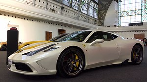 A Close Up Side View Of Ferrari Car At Stock Footage SBV-338018789 - Storyblocks