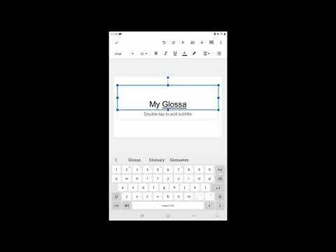 How To Create a Google Slides using a Tablet