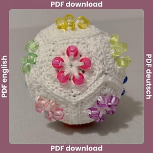 Beaded Crochet Fidget Stressball, Crochet Fidget Pattern, Easy to Crochet Fidget Toy Stress Ball, Granny Square, Nosew Crochet Pattern - Etsy