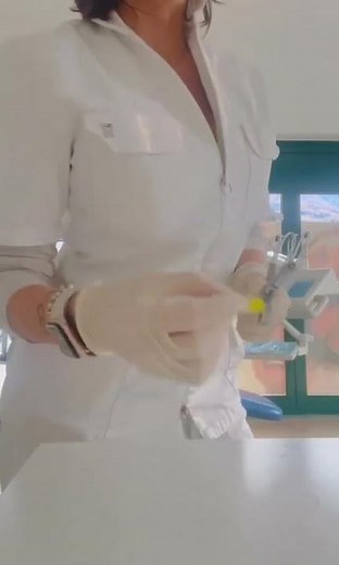 Nurse in medical gloves