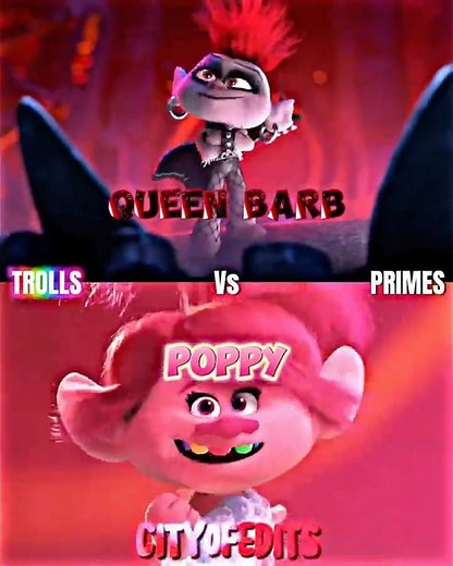 Poppy vs Queen Barb #trolls #trolls2 #trollsworldtour #trollsbandtogether #1v1 #vsbattle #debate #vs