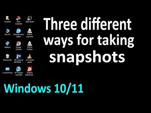 Three different ways of taking snapshot on computer
