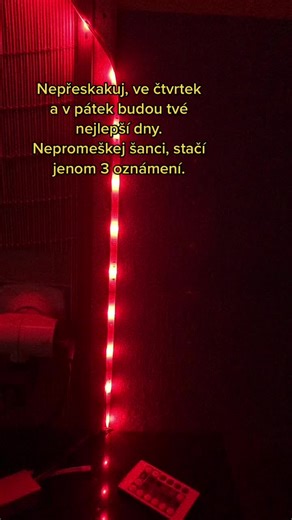 Colorful LED Strip Lights Display on Dark Background