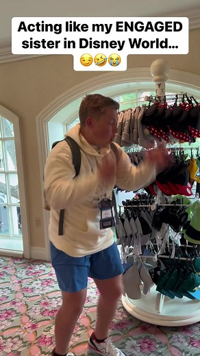 acting like my ENGAGED sister in Disney World… 😏🤣😭 Walt Disney World Disney Parks #hosted #allthedisneythrills #explore #reels #viral #trend #funny #siblings #brother #pov #engaged #disneyworld | The Band McMillan