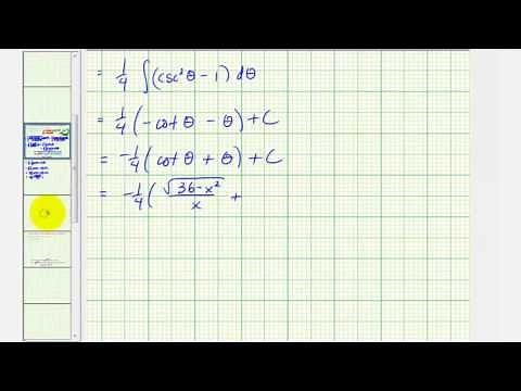 Ex 3: Integration Using Trigonometric Substitution