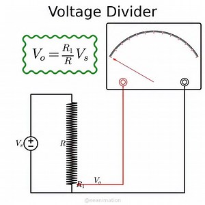 Voltage divider #electricalengineering #engineering #physics #satisfying #circuit | Eeanimation