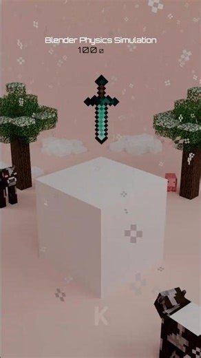 Minecraft Satisfying Snow Simulation in Blender! #minecraft #satisfying #blender #simulation