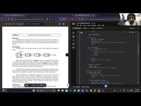 exp 5 Implementation of Singly Linked List