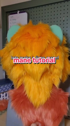 🦁🫶 lions mane fursuit tutorial! it's all about layering for extra volume 💫 #fursuittutorial #fursuitdiy #fursuitwip #lionfursuit #fursuitmaker #furryfandom #fursuitmaking #fursuitheadtutorial #fursuithead