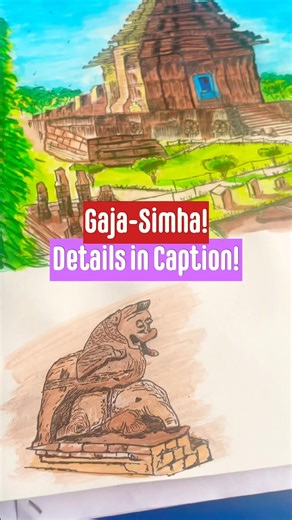 Gaja-Simha from the Konark Sun Temple! #shorts #art