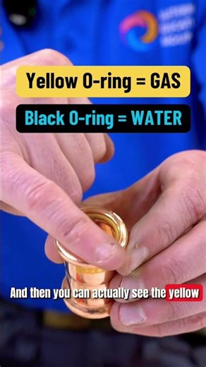 Showing the O-ring inside a gas press-fit fitting. Who wants a cut-open version next 🤔