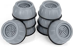 Anti Vibration Pads for Washing Machine - for All Washer and Drye Feet Enhanced Stability and Reduced Noise Stops Moving, Prevents Noise, Vibration Transfer - 8 Pack