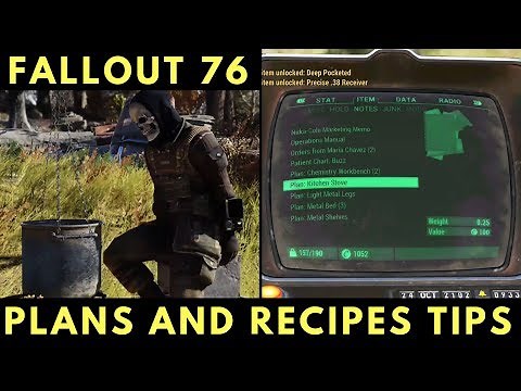 Fallout 76 Plans And Recipes Tips
