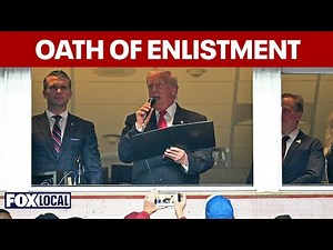FULL: Trump gives oath of enlistment at Commanders game | FOX 5 DC