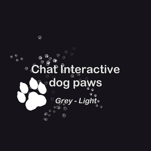 Dog Paws (grey - Light) Interactive Overlay for Twitch / OBS - Etsy