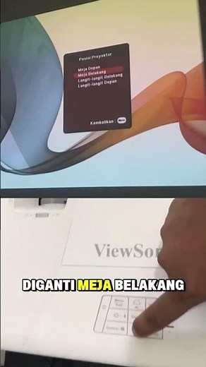 Tutorial Tembak Proyektor Dari Belakang (ViewSonic)