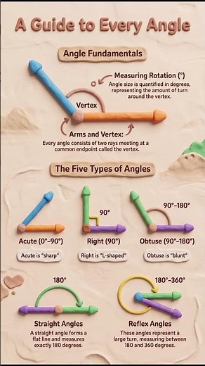 Types of Angles Explained Simply | Class 6 Maths | NCERT | CBSE Board #mathproblems #mathproject