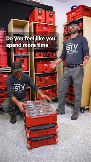 No more stacking/unstacking your Packouts™. Our STV™ Racking system helps you find your tools faster in your shop, trailer, or van. Order yours today! | STV Racking