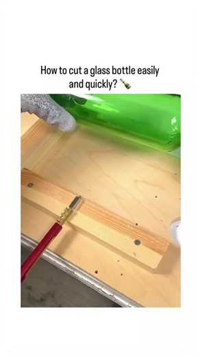 Teach You Funfact on Instagram: "- The post shares a DIY video tutorial on cleanly cutting a glass bottle using a scoring tool, flammable string ignited for heat, and cold water for thermal shock, responding to a user’s request for content creation ideas. - This method leverages glass’s thermal expansion properties to create a precise break along the scored line, a technique documented in crafting resources like Instructables since at least 2012. - While effective for upcycling projects, it carr