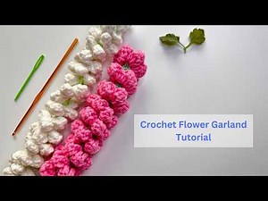 Crochet Flower String Garland Tutorial (Step by step) - Free Pattern and Beginner Friendly🌸🌼