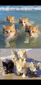 5 comments | �� Watch as these adorable kittens visit the beach for...