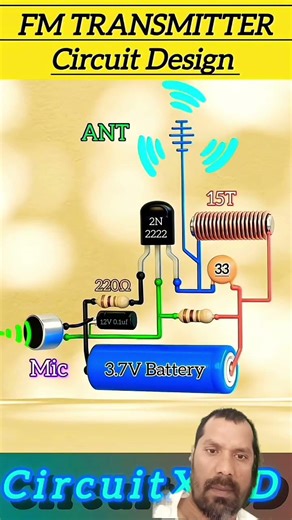 Fm Transmitter Circuit Design#experiment #shortvideo