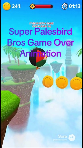 Super Palesbird Bros Game Over Animation