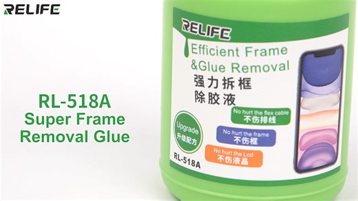 Introducing the RELIFE RL-518A Universal Liquid for Frame Removing — an essential solution for mobile screen and frame repair that dissolves stubborn glue safely and effectively 📱🔥. With just a small amount of this powerful liquid, you can soften adhesive between the screen and frame after gentle heating, making detachment smooth and efficient without damage to cables, LCDs, or bezels. Whether you’re working on normal or edge-frame devices, RL-518A saves cost, time, and effort, helping technic