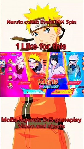 ✅Naruto 5v5 MOBA Collab Event! 10 Spins Guaranteed || #mlbb #mobalegends #moba5v5 #gaming #shorts