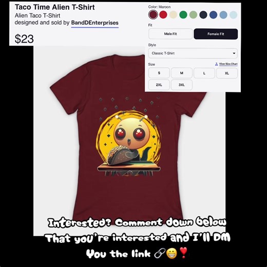 Taco Time Alien – Adorable Classic T-Shirt for Women