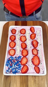 Easy berry cake perfect for 4th of july Original video produced by Rick Lax Productions and Lorenzo M's Original Videos | Chef Lorenzo's Suburban Chaos