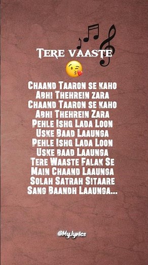 Tere Vaaste - Vicky Kaushal, Sara Ali Khan #lyrics