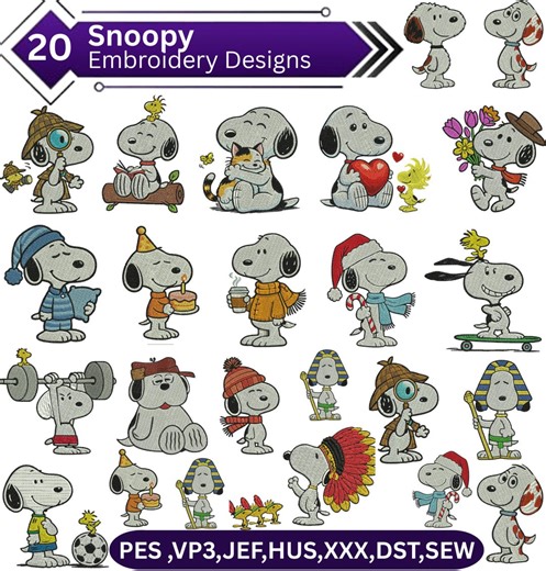 Snoopy Embroidery Design Fall Snoopy Embroidery Design Dog Embroidery Trendy Cute Snoopy Embroidery Pet Embroidery Cartoon Puppy Embroidery - Etsy