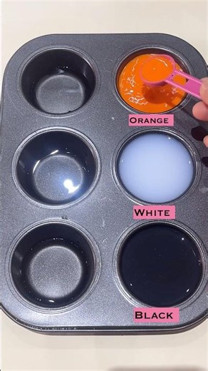 Orange + white + Black colour mixing ASMR #shorts #colormixing
