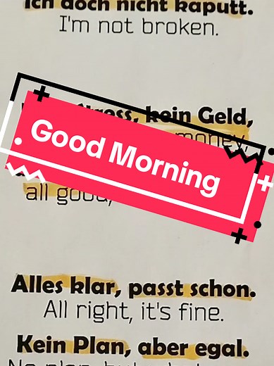 Guten Morgen: Kein Stress, kein Geld, aber alles gut