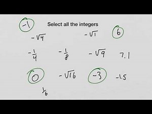 How to identify integers - Select all the integers