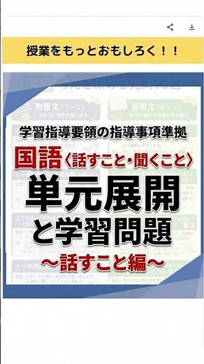 ✅学習指導要領の指導事項準拠 国語〈話すこと・聞くこと〉単元展開と学習問題〜話すこと編〜#授業 #授業づくり #教育 #小学校の先生 #国語