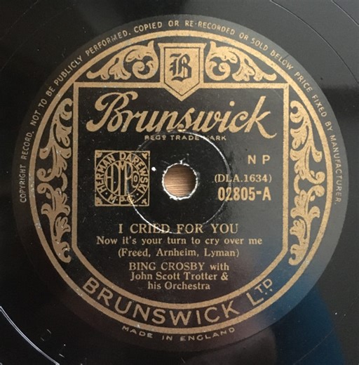 Bing Crosby - I Cried For You (Now It's Your Time To Cry Over Me) / Stardust