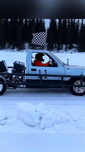 We’re so ready for Sunday. #CapCut #iceracing #alaska #racecar