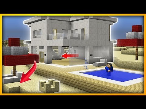 Minecraft - How To build a commandblock BEACH HOUSE