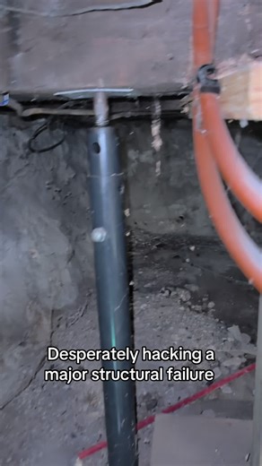 Failing structure. #massachusetts #structuralengineering #home #fail #buyingahouse #basement #beams #homebuilding #builder #sellingahome #house #realestate #homebuyer #singlefamily #homeowner #homeinspection #carpenter #carpenterlife