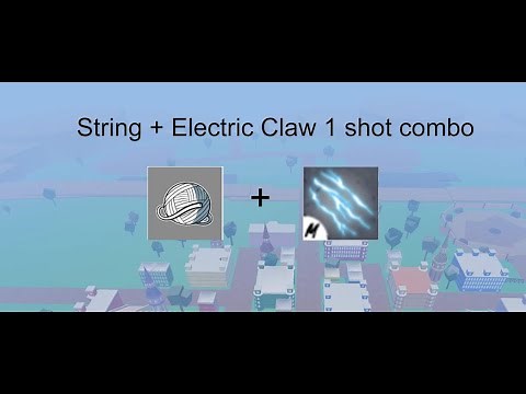 String + Electric Claw 1 Shot Combo (Blox fruits) - [Roblox]
