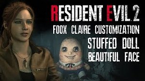 Resident Evil 2 Remake F00X Claire Stuffed Doll Beautiful Reality Face