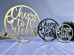 60th Birthday Table Sign Centerpiece Acrylic - Not Cardboard - Anniversary Retirement Reunion 60 Years Yr | AA23-5 | Chattanooga, TN - Etsy